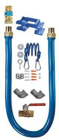 Blue Hose Moveable GAS Connector Kit 60 Long with Antimicrobial PVC SnapFast QD 1 Pair Safety Set 1 Full P M1833