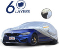 Universal 6 Layers Waterproof Car Cover with Zipper Door Pack of 2 S4534