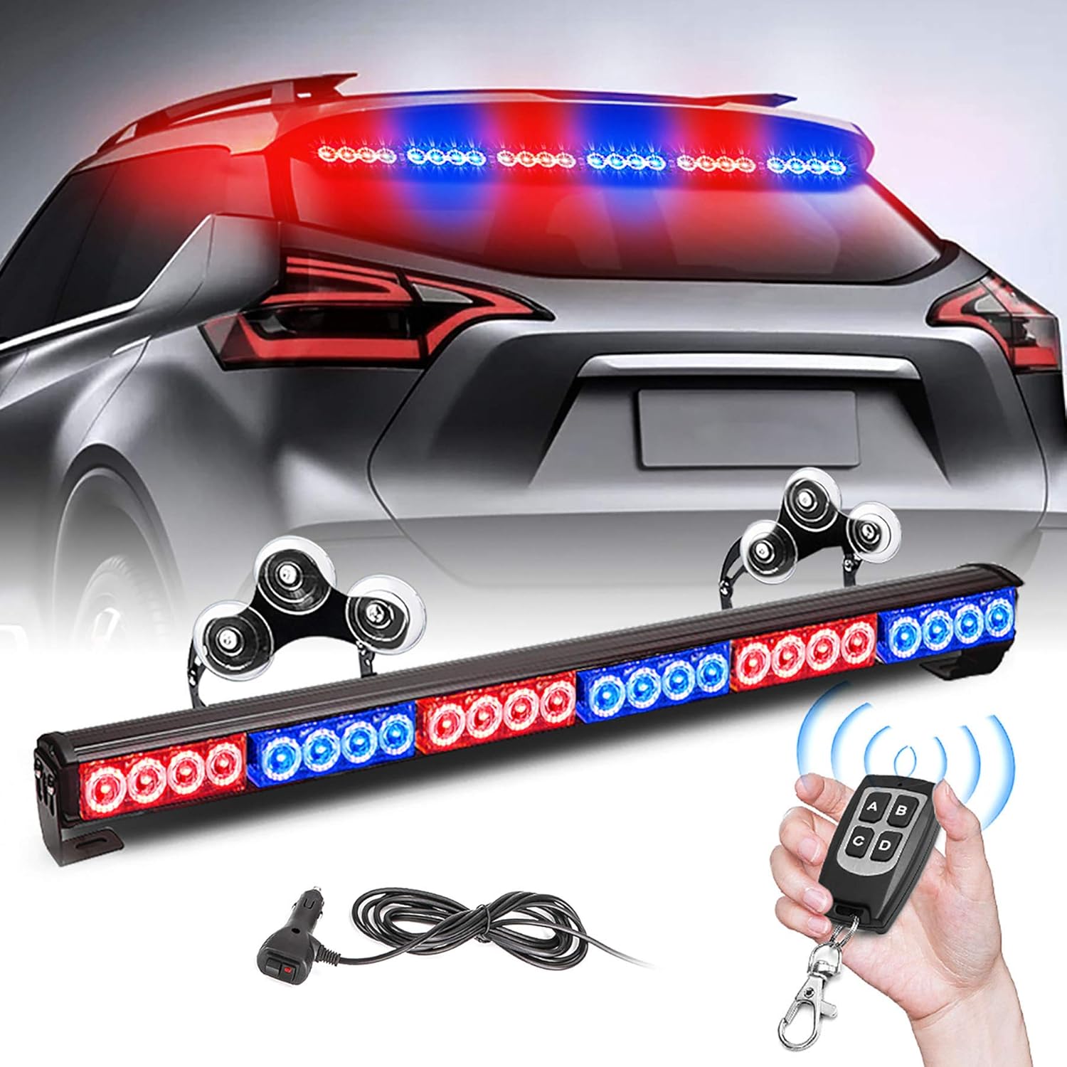 27 Inch 6 Panel Amber and White LED Strobe Light Bar Pack of 2 L262690
