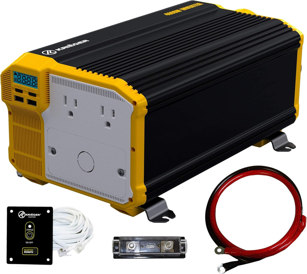 3000 Watts Power Inverter 12V to 110V Modified Sine Wave Dual AC Outlets Hardwire Kit L77742