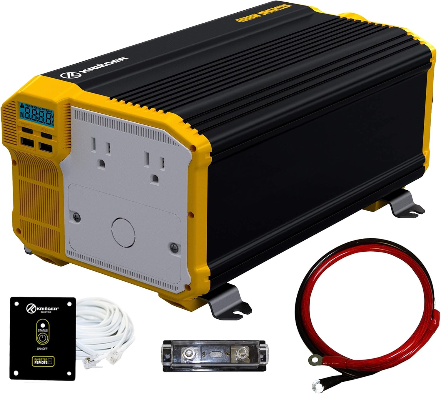 3000 Watts Power Inverter 12V to 110V Modified Sine Wave Dual AC Outlets Hardwire Kit L77742
