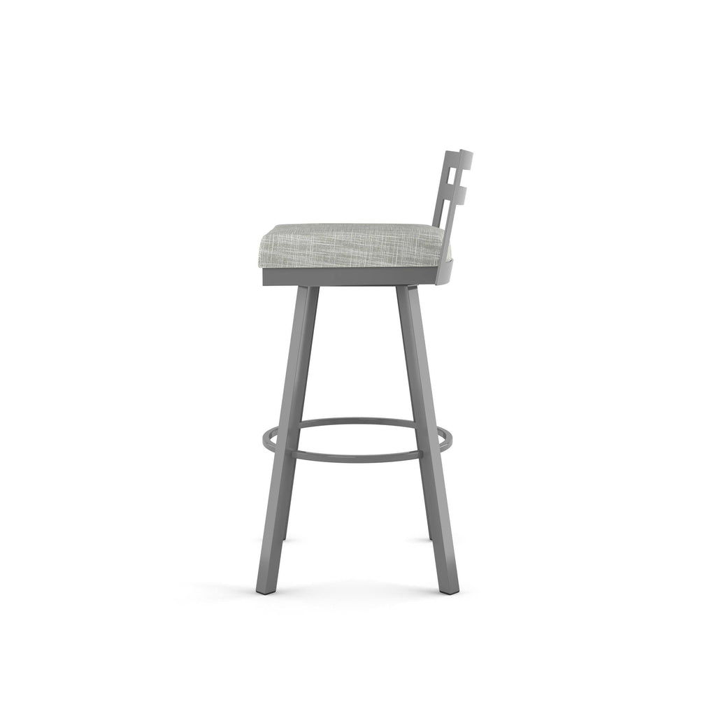 Black Faux Leather Swivel Counter Stool P804704