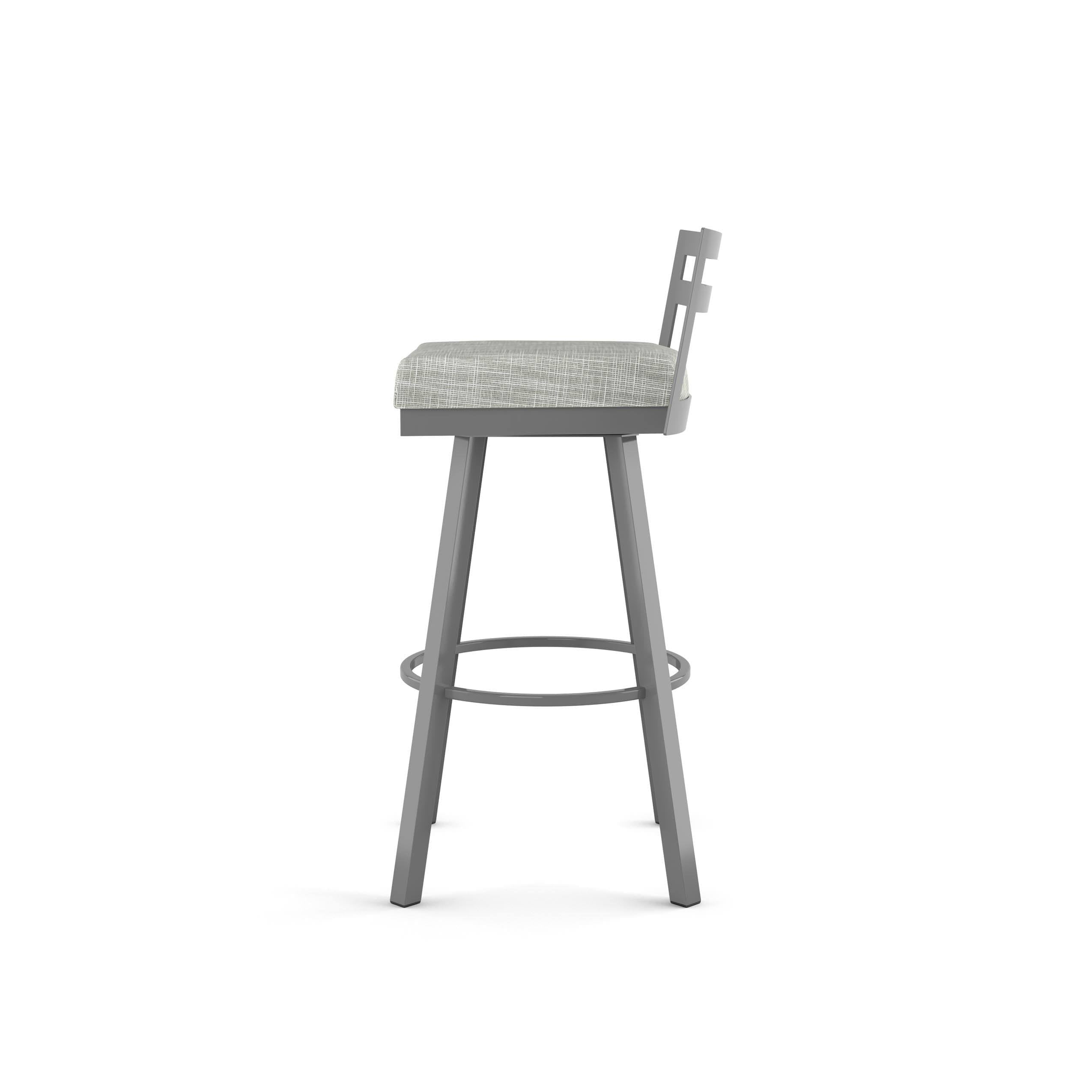 Black Faux Leather Swivel Counter Stool P804704
