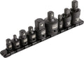9-Pc Impact U-Joint and Adapter/Reducer Set with Aluminum Storage Rail U4441