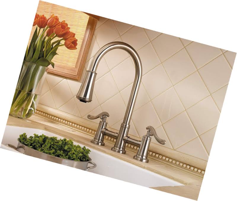 Brushed Nickel 2-Handle Pull-Down Kitchen Faucet H1333