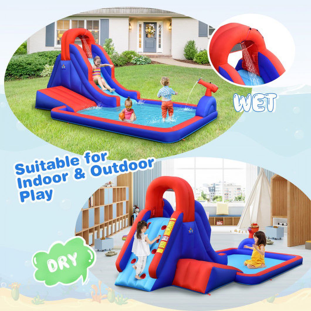 5-in-1 Inflatable Water Slide with Climbing Wall Q1317