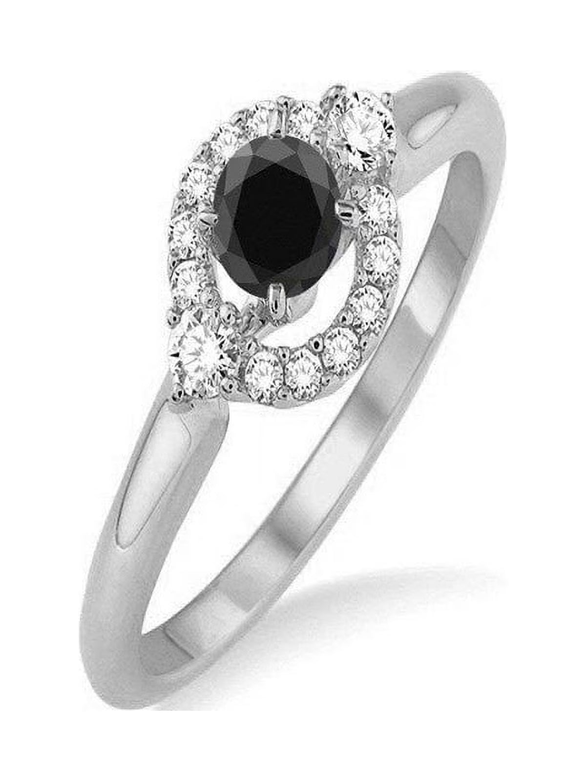 14k White Gold Diamond Engagement Ring N954