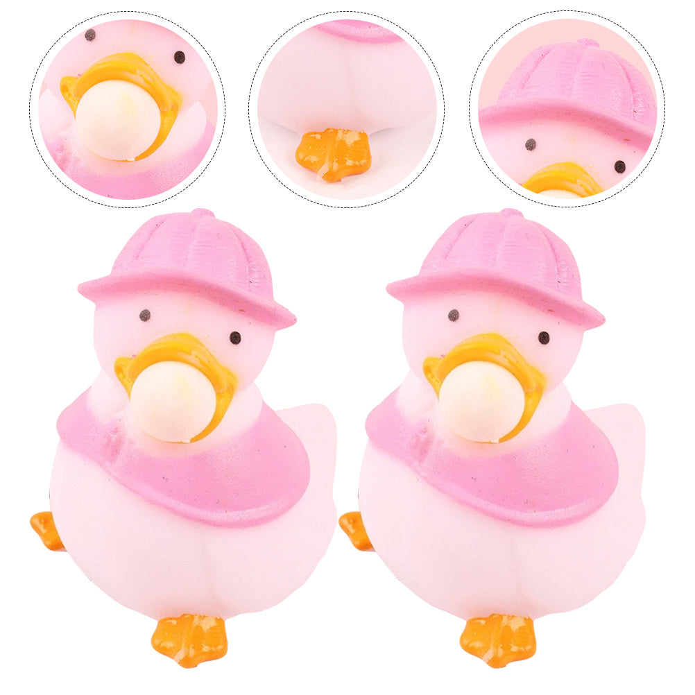 Pink Cartoon Duck Pinch Music Toy Q2934