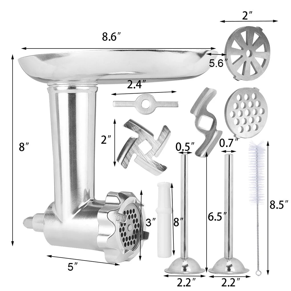 Metal Meat Food Grinder Attachment Kit for Stand Mixer S9365