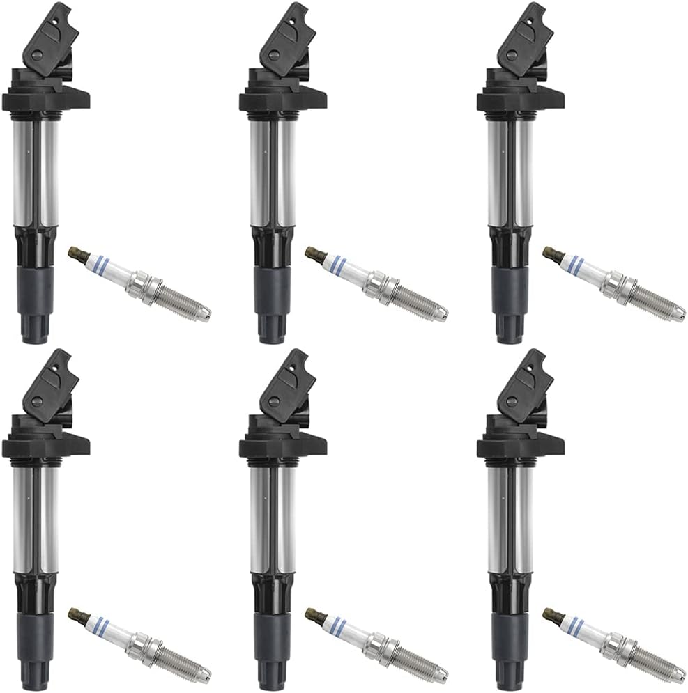 6pcs Ignition Coil & Spark Plug for BMW X1067