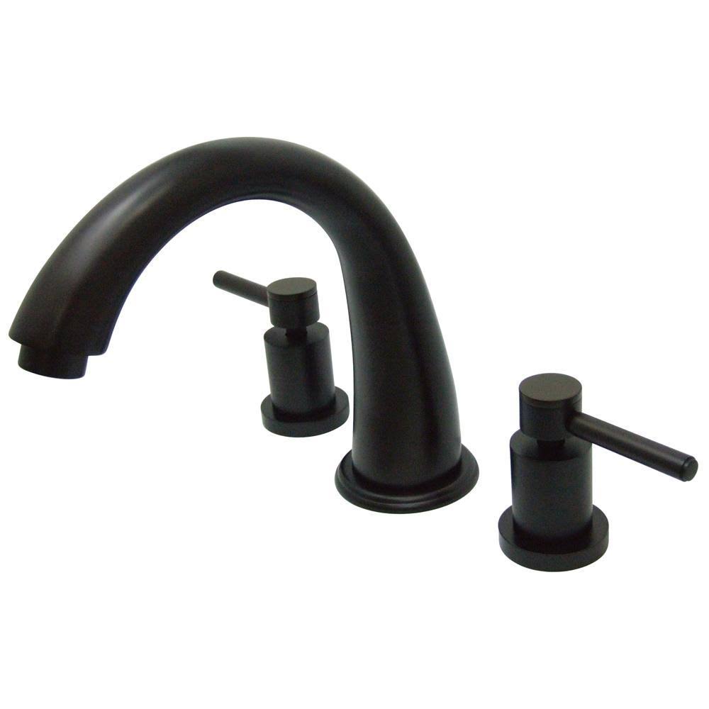 Satin Nickel Two-Handle Roman Tub Filler E609069