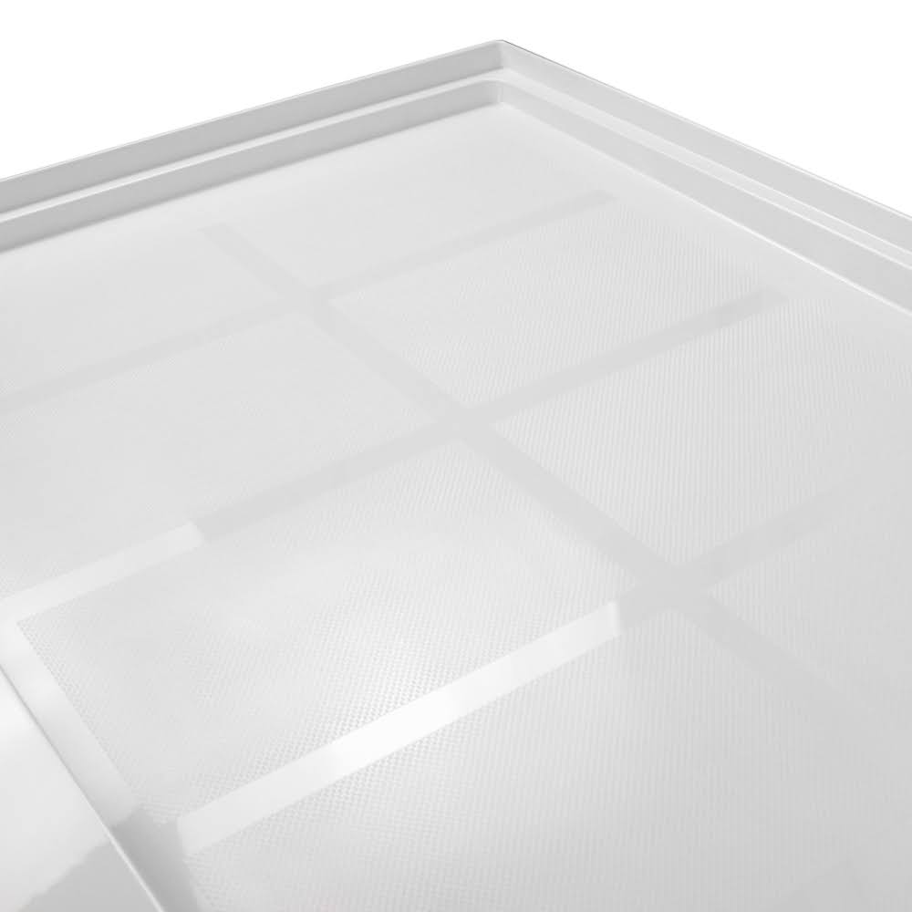 Grey Rectangular Alcove Shower Base with Left Hand Drain T56739