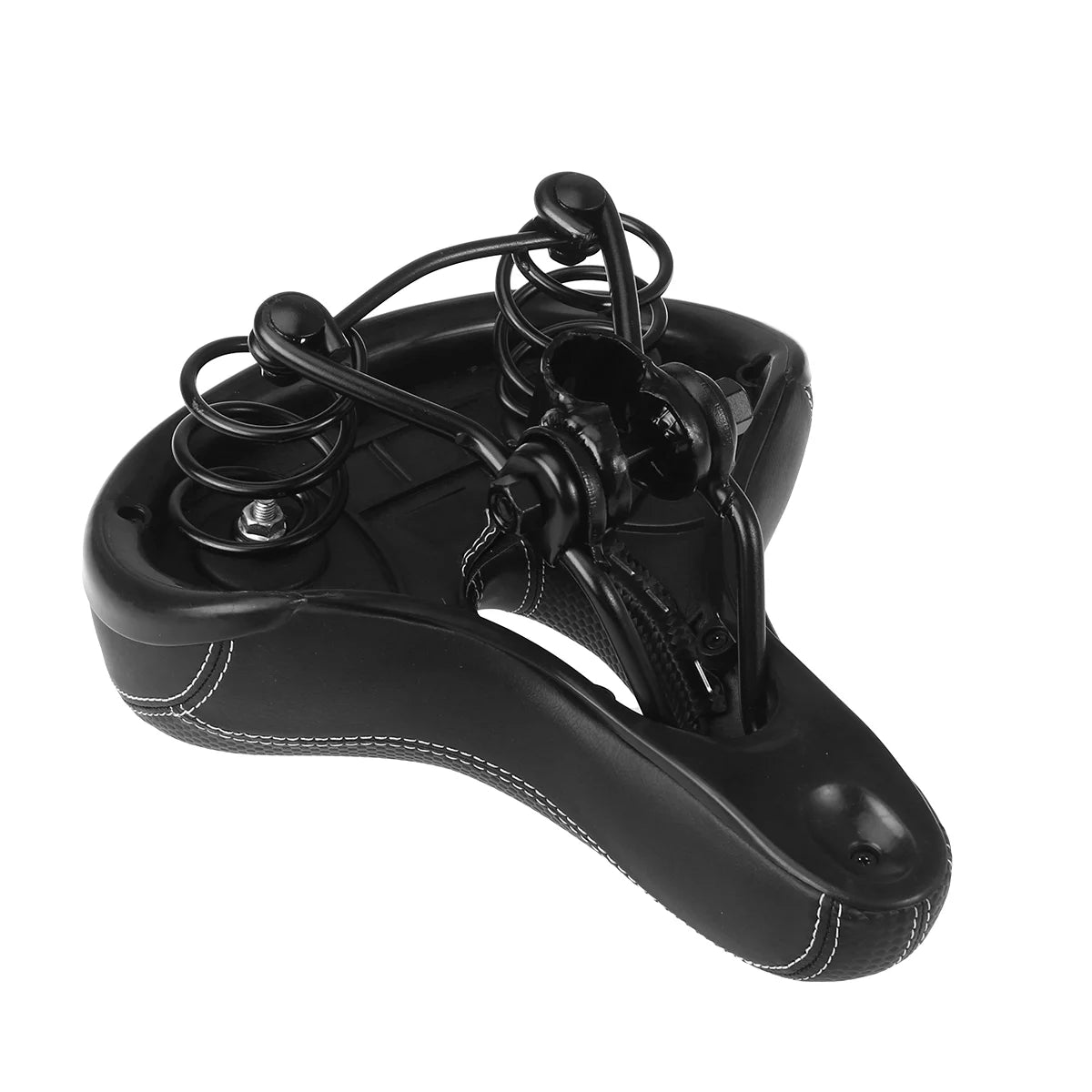Black Wide Bike Cushion Seat With Waterproof Cover M4602