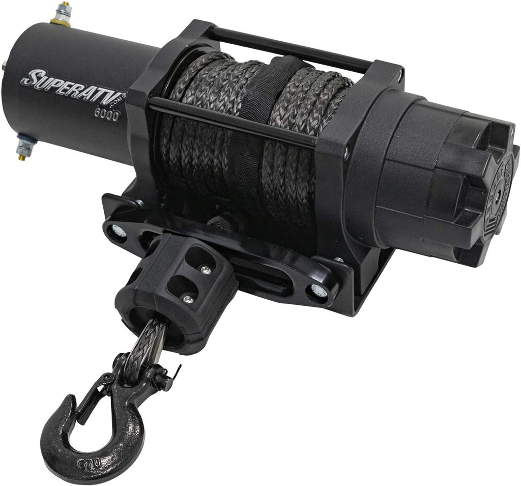 6000 lb Black Ops Winch with Heavy Duty Winch Mounting Plate Complete Kit S7237