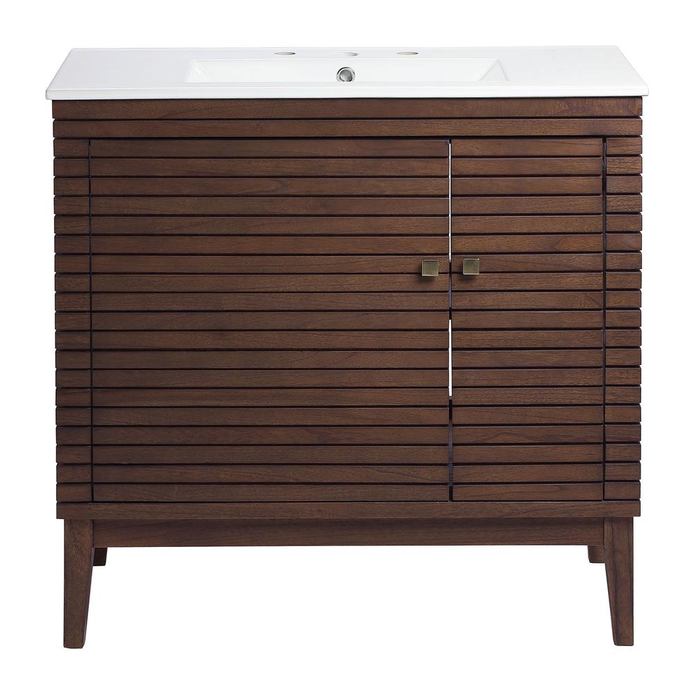 Walnut White 36" Bathroom Vanity W217