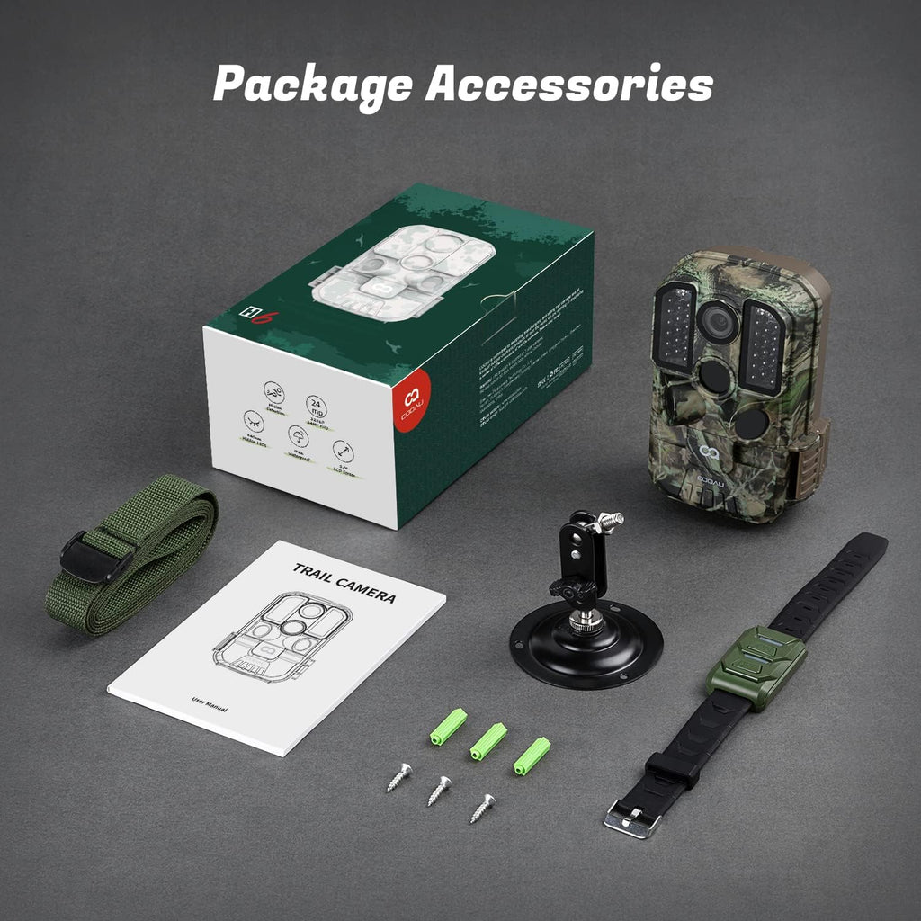 24MP 1296P Night Vision Waterproof IP66 Wildlife Trail Camera with WiFi X83162
