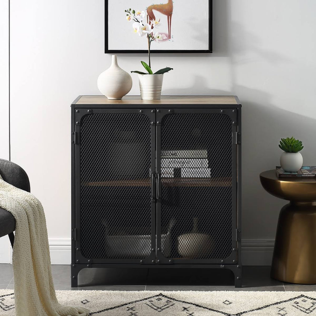 Industrial Accent Cabinet with Mesh E714216