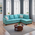 Ocean Green 2 Piece Sectional Sofa Flannelette N4286