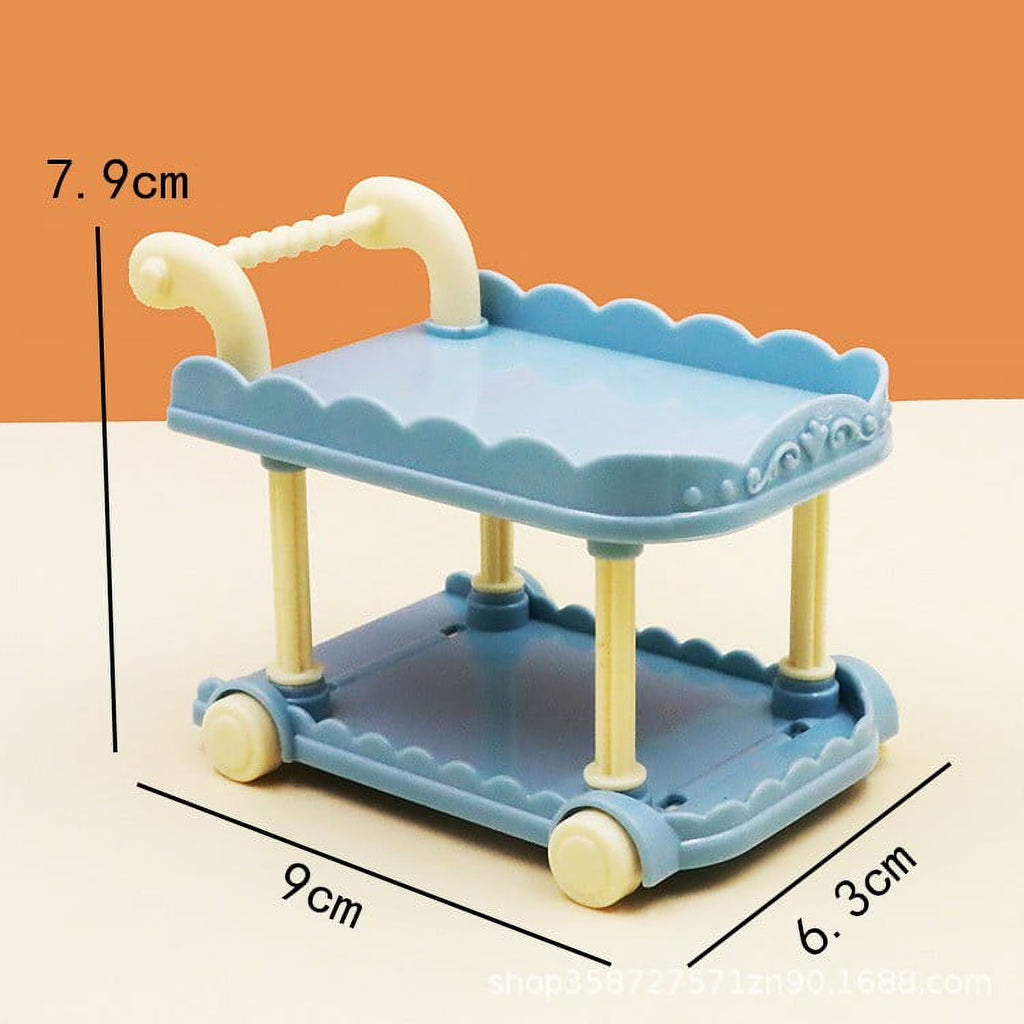 Tabletop Miniature Kitchen Cart Dollies P183