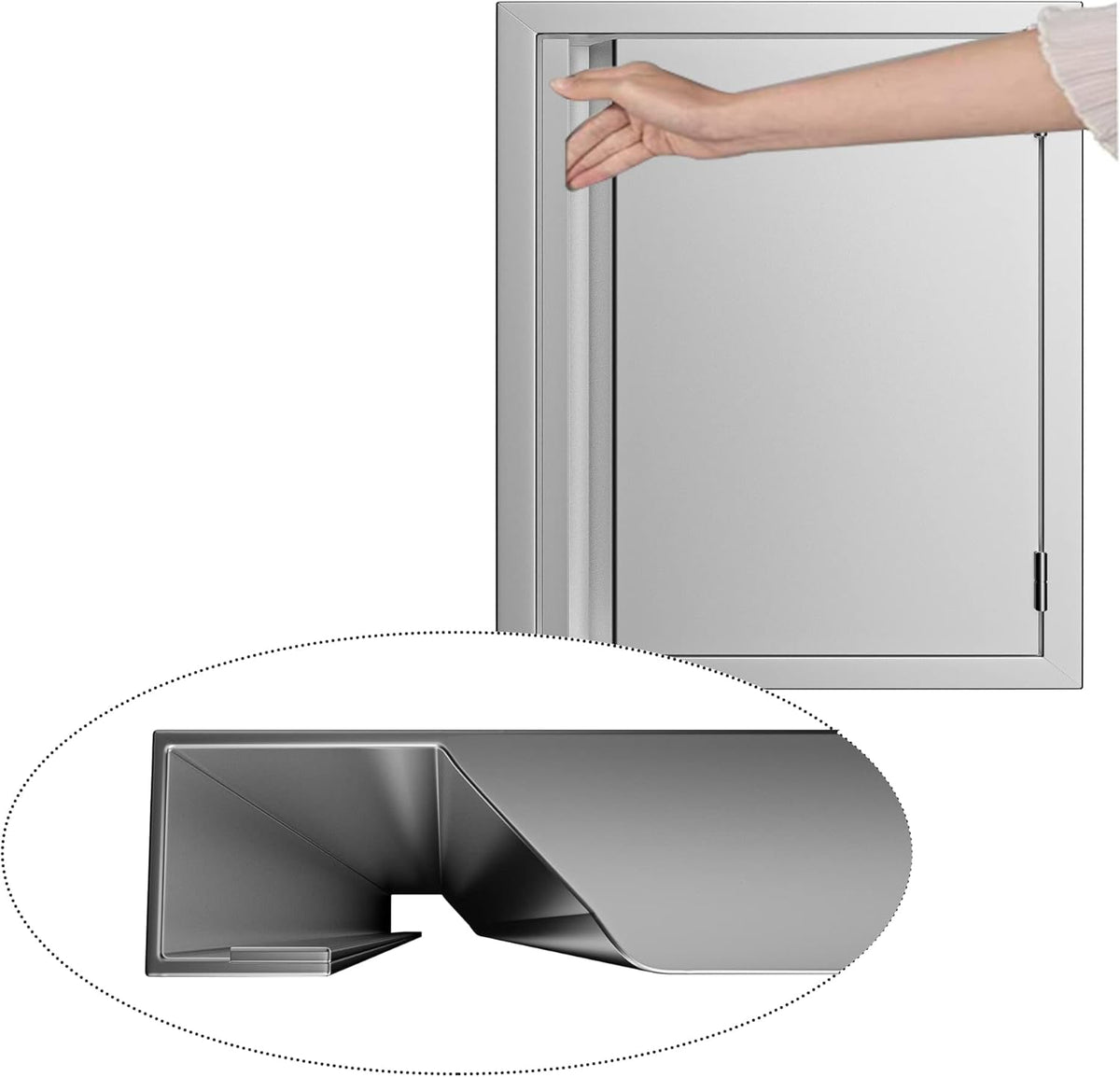 Stainless Steel BBQ Single Access Door 17W x 24H Inch R3616