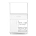 White Microwave Cart M6273