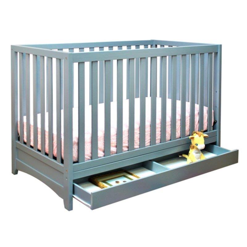 3-in-1 Convertible Crib, Gray W9707