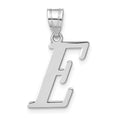 14k White Gold Polished Letter E Initial Pendant Necklace K20221