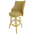 Tan/ Beige Swivel Solid Wood Bar Stool V929