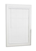 White Faux Wood Cordless Room Darkening Horizontal Blinds J55540