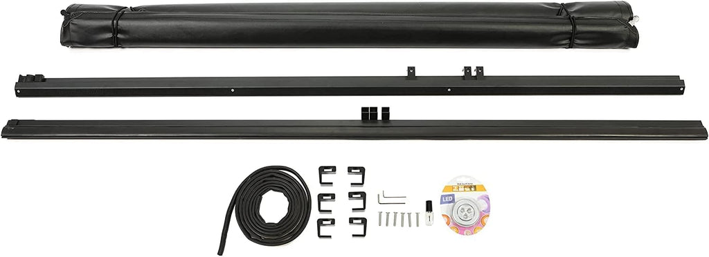 Soft Roll-up Truck Tonneau Cover with 6.5' Bed Black Sailcloth B1324