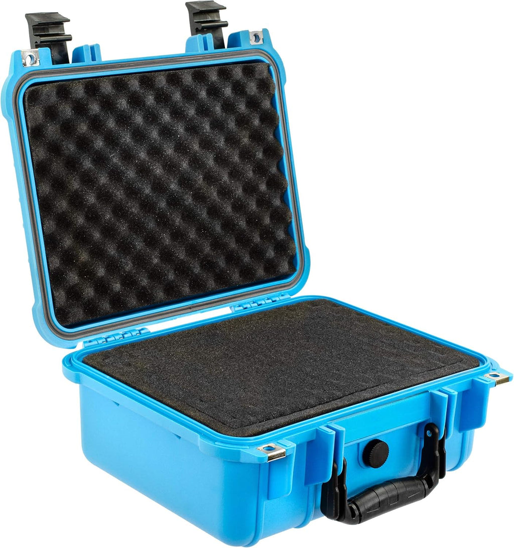 Hard Camera Case Water & Shock Proof with Foam Light Blue D82028