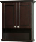 Espresso Solid Oak Wall-Mounted Storage Cabinet E136220