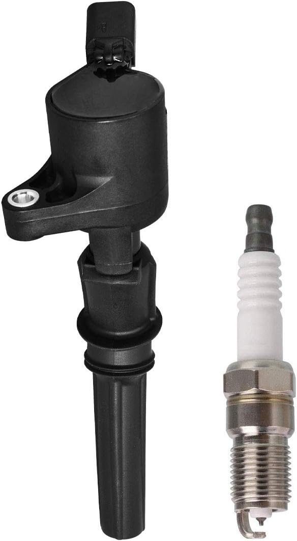 Set of 8 Platinum Spark Plug and 8 Ignition Coil Pack Compatible with Ford Lincoln Mercury Crown Victoria Econoline Pickup Mustang 4.6L 5.4L 6.8L J112