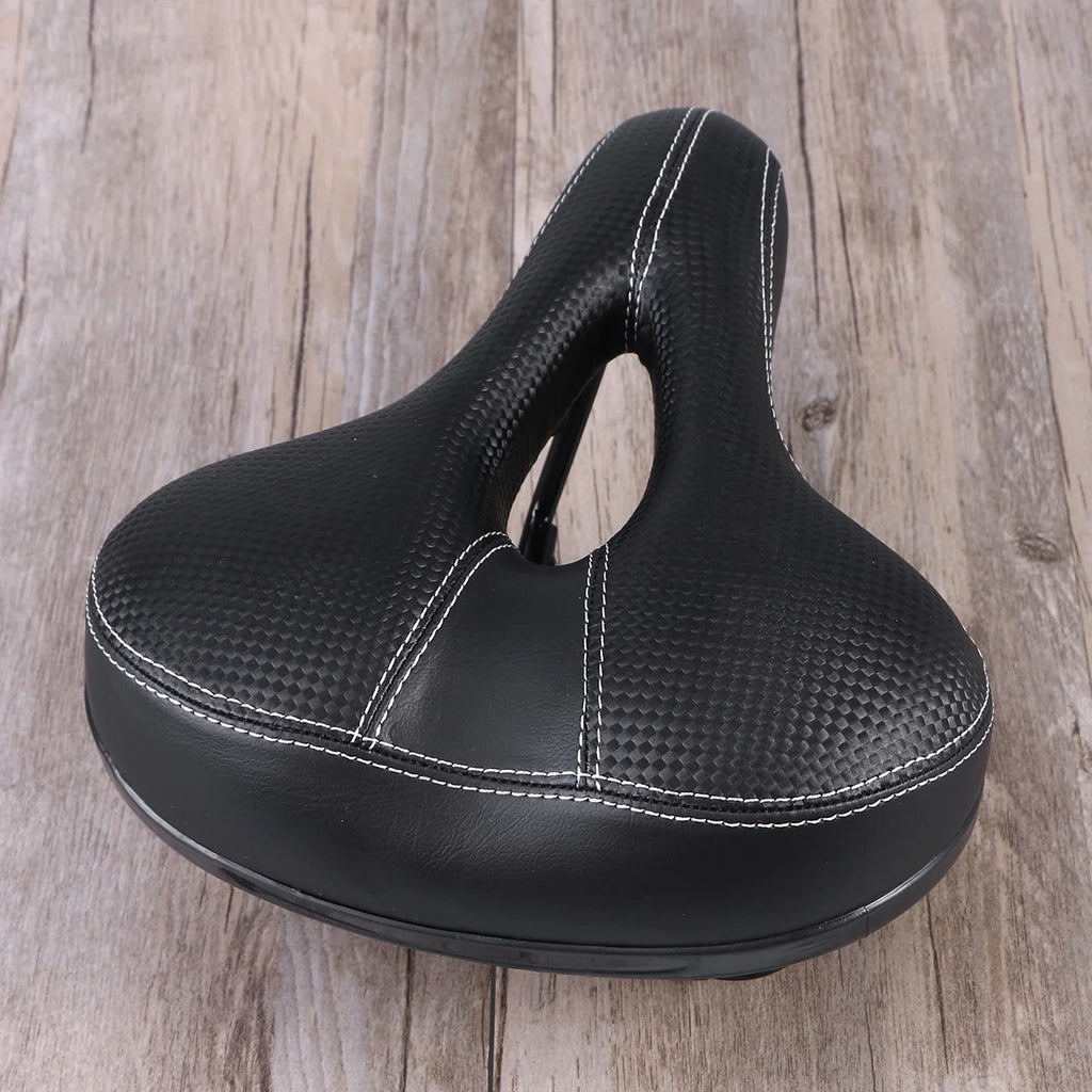 Black Wide Bike Cushion Seat With Waterproof Cover M4602