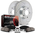 Front Z23 Carbon Fiber Brake Pads with Drilled & Slotted Brake Rotors Kit R8836