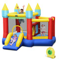 Inflatable Bounce House Slide with Tunnels Ball Pit and 480W Blower H9300