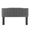 Charcoal Grey Performance Velvet Cal. King Headboard X6855