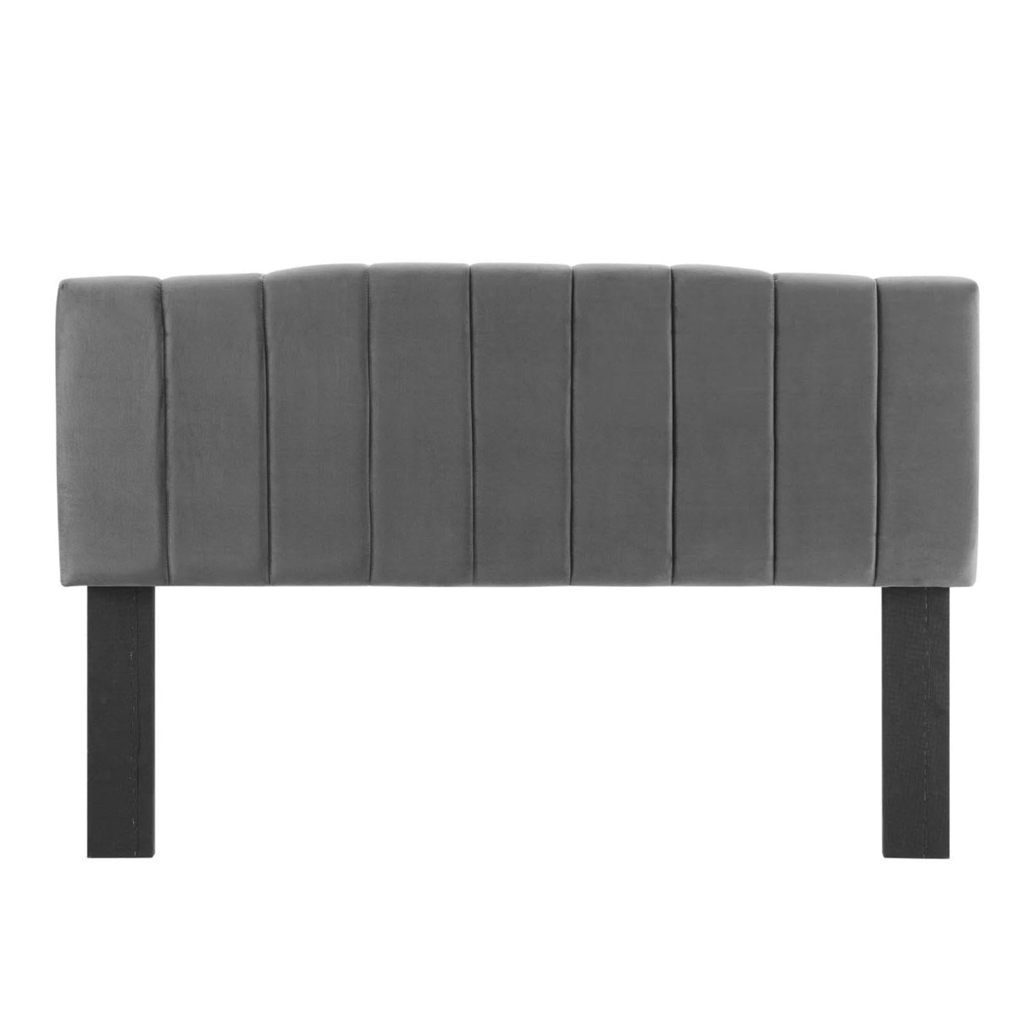 Charcoal Grey Performance Velvet Cal. King Headboard X6855