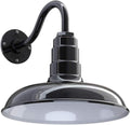 Gooseneck Barn Light with Steel Dome, 16 Gooseneck, White U602