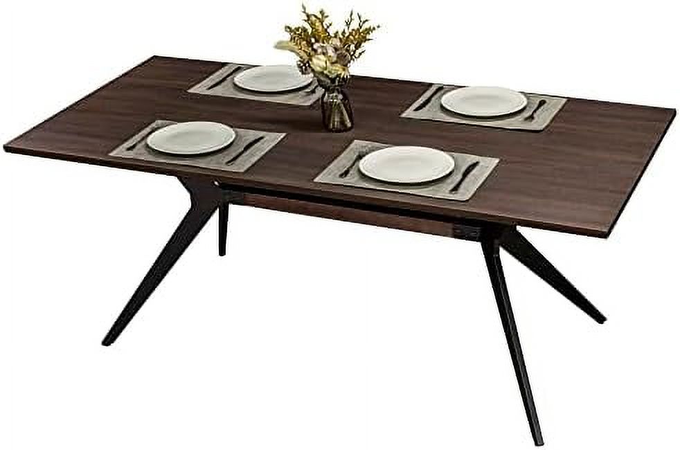 Mid Century Modern Rectangular Wood Finish Dining Table E78052