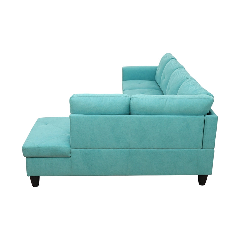 Ocean Green 2 Piece Sectional Sofa Flannelette N4286