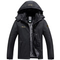 Men's Winter Hooded Ski Jacket Windbreaker Fleece Lined with Detachable Hood H32881