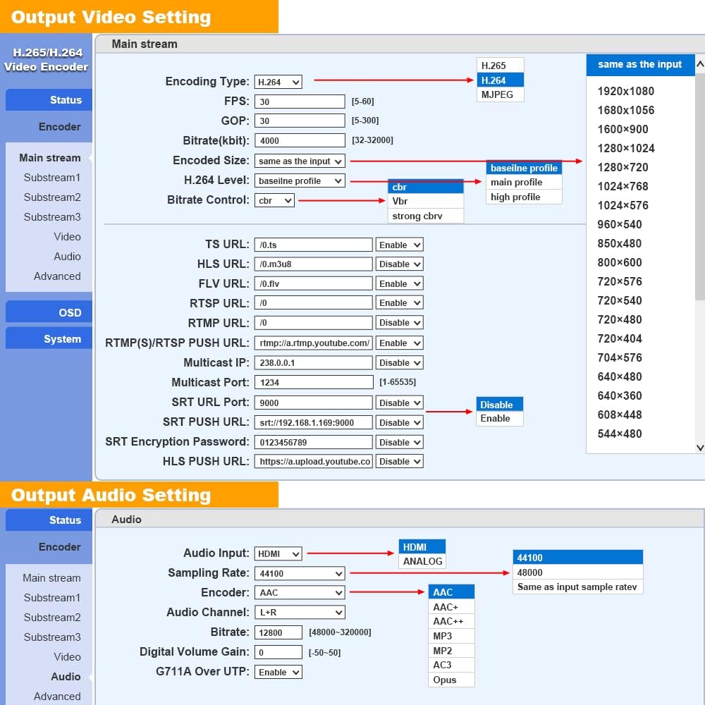 HDMI Video Encoder for Live Streaming Broadcast V318