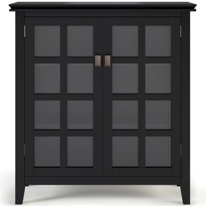 Solid Wood Storage Cabinet in Black V108709