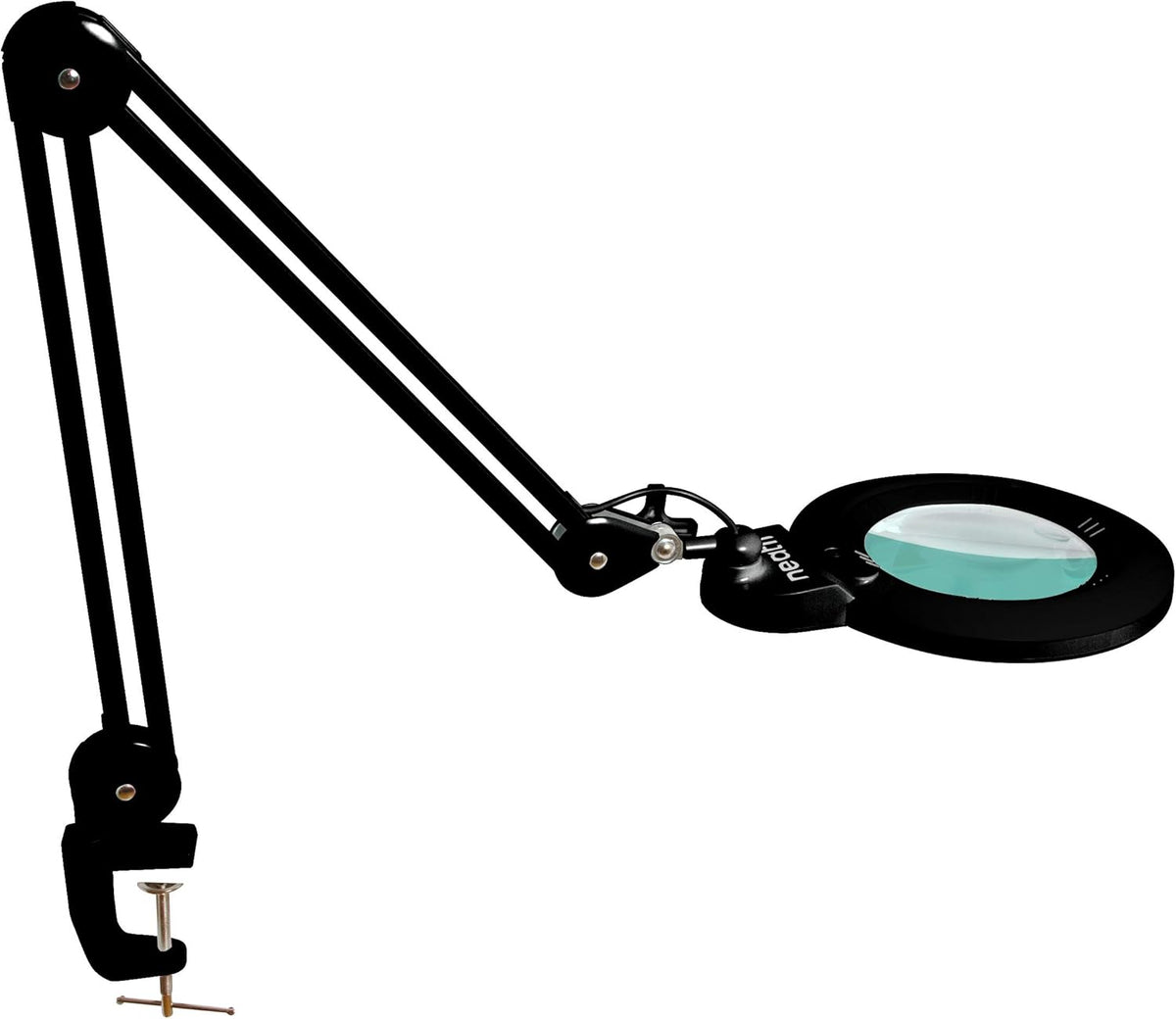 Magnifying Lamp with Clamp, 6 Inches Wide Lens, 12W, White D99874