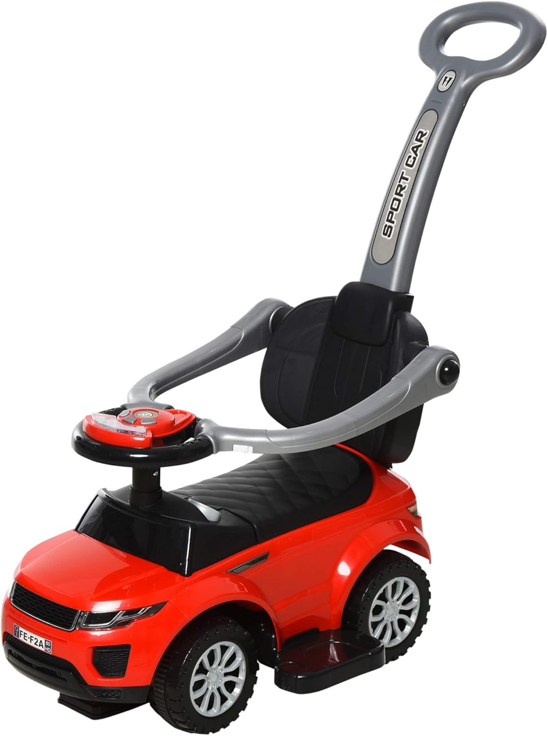 Red 3 in 1 Kid Ride on Push Car Stroller Sliding Walking Car with Horn Music Light Function Secure Bar Ride on Toy V231122