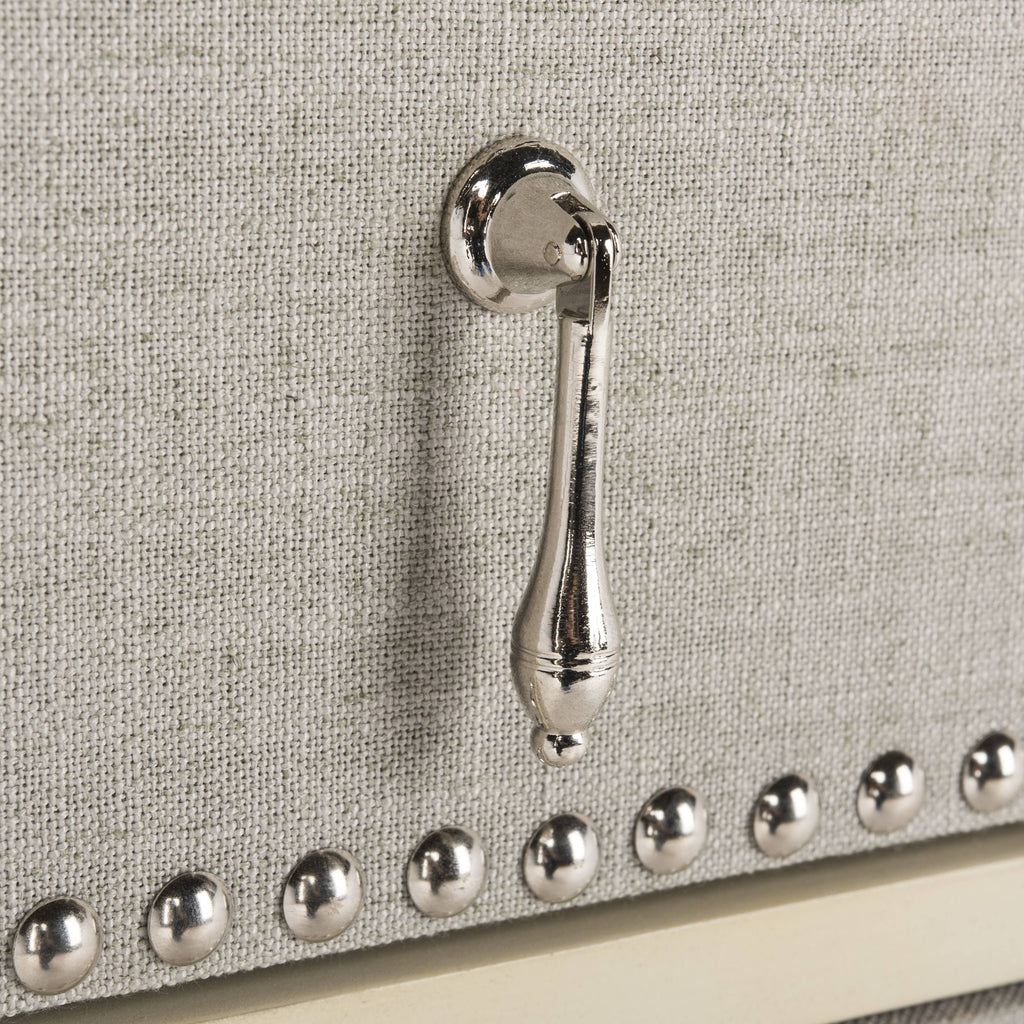 Beige Light Grey 3-Drawer Chest Q362