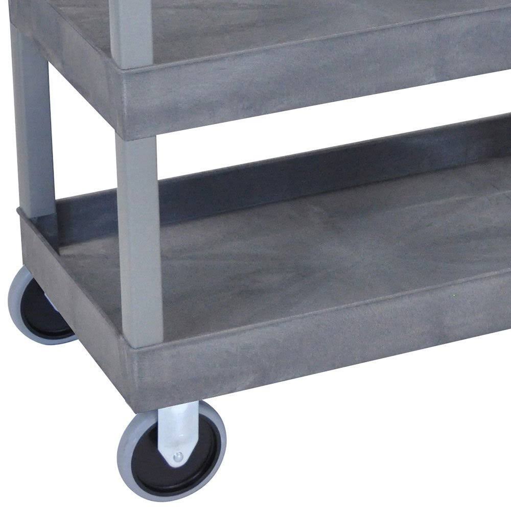 Gray 18x32 Cart with 2 Tub/1 Flat Shelves N750063