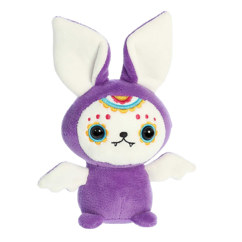 Small Purple Sugar Skull Bat Stuffed Animal B854