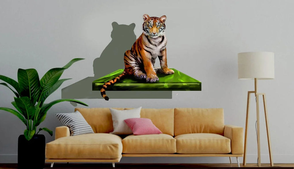 3-D Floating Tiger Wall Decor Decal B565701